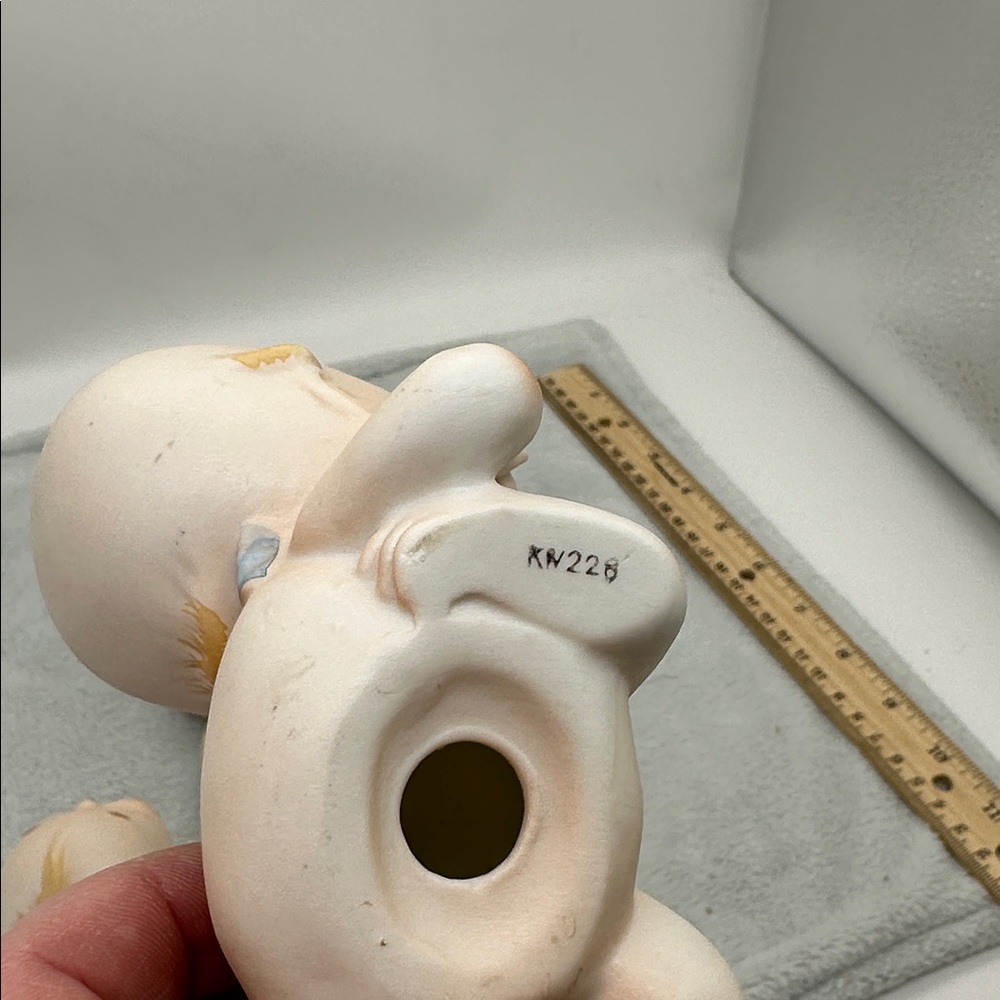 Vintage Lefton Kewpie Baby Dolls Bisque/Porcelain Figurines Set of 3 Japan 1960 - Picture 8 of 9